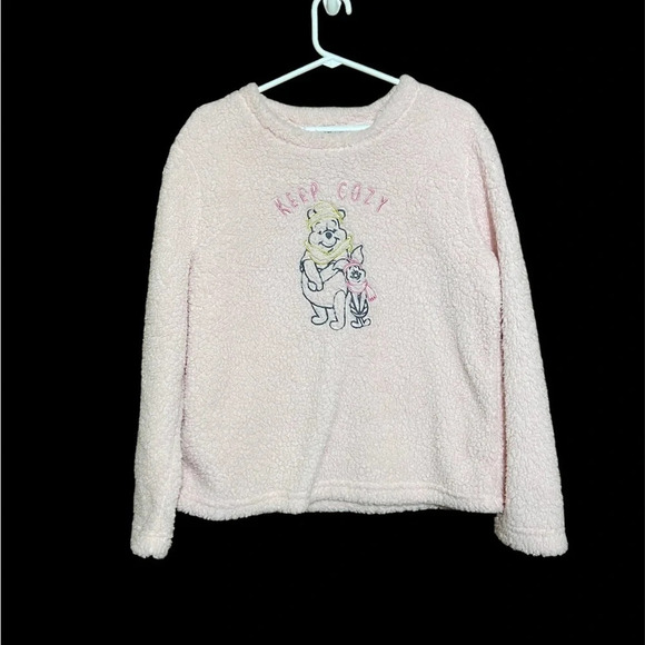 NWT Disney Pooh‎ Bear and Piglet Pink Sweater Size Medium - Picture 1 of 5